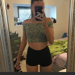 Black high waisted rave shorts